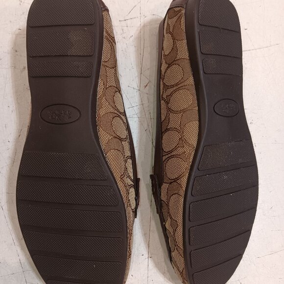 Coach Women's Felisha Signature Brown Canvas Loafers Shoes Size 7.5B US - Picture 3 of 4
